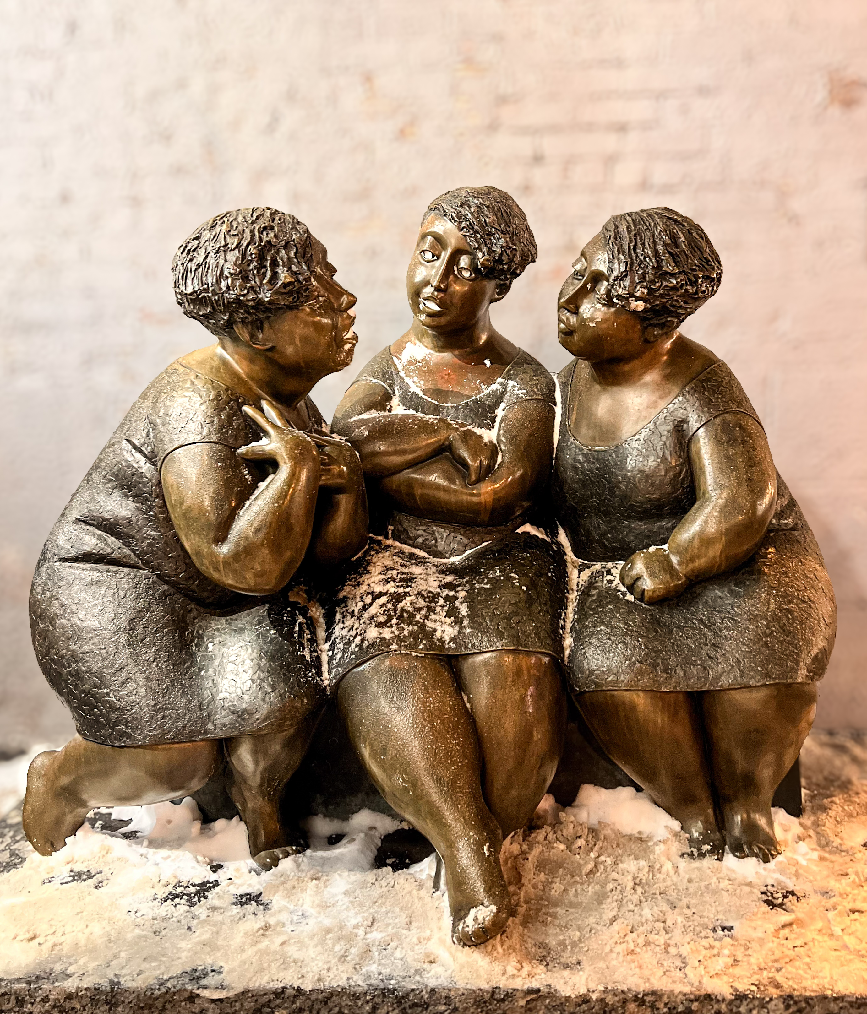 The Unfiltered Trio â€” bronze sculpture, Montreal