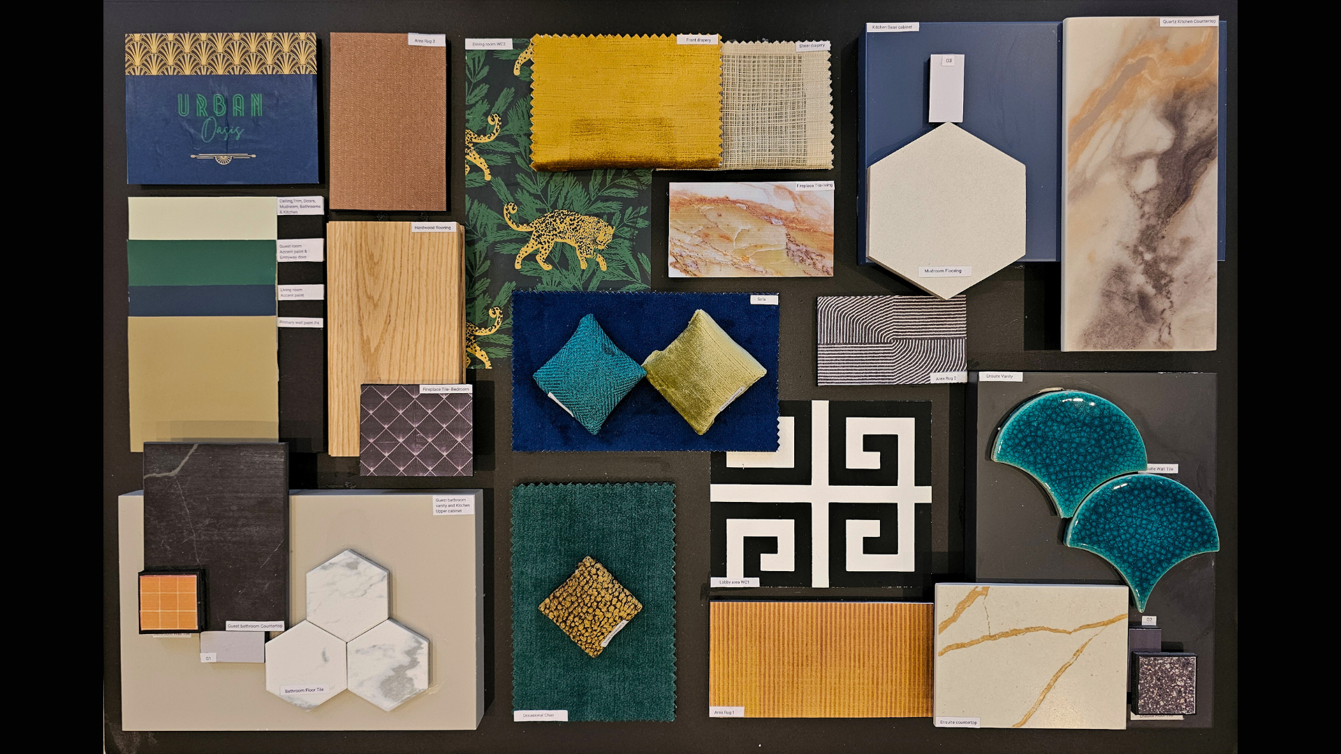 Flat Lay Composition 3 â€” full sample board