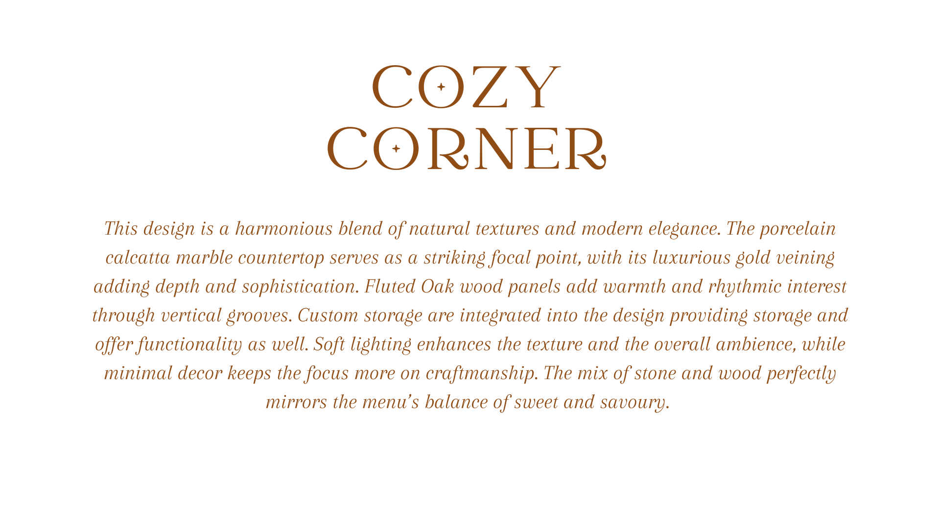 Cozy Corner CafÃ© â€” design concept and description