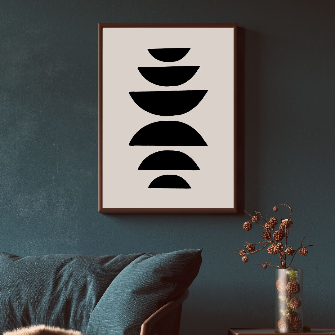 Abstract shape print â€” contemporary loft
