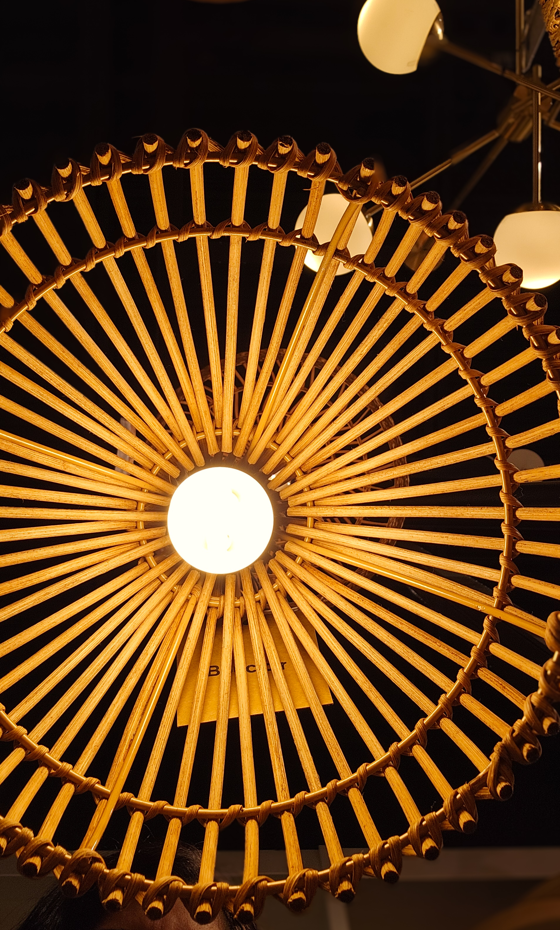 The Woven Radiance â€” woven light fixture from below
