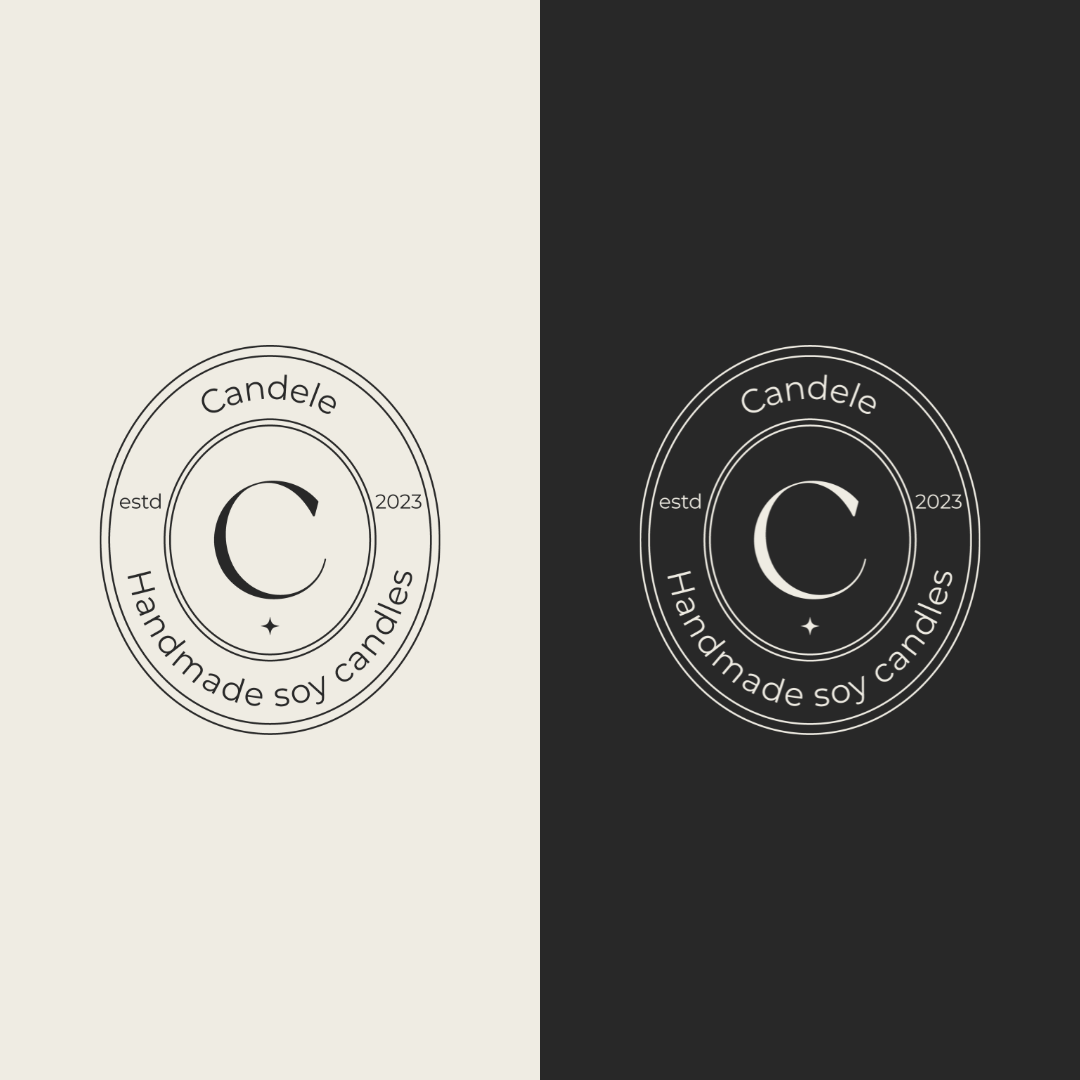 Candele — logo light and dark