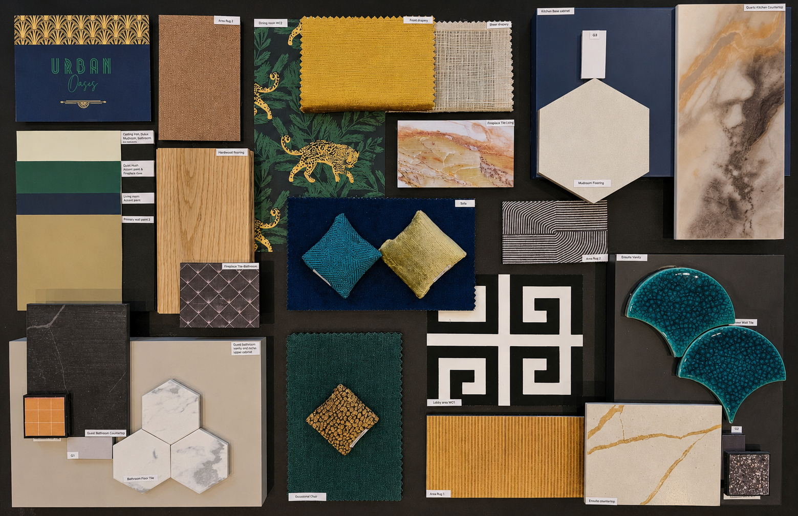 Urban Oasis — Sample Board Overview