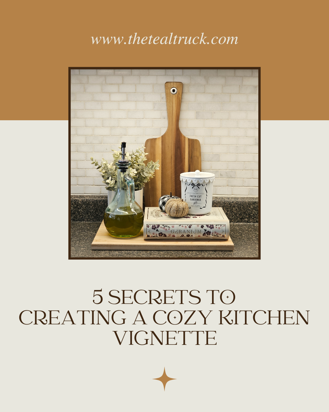 Concept inspiration — 5 secrets to a cozy kitchen vignette